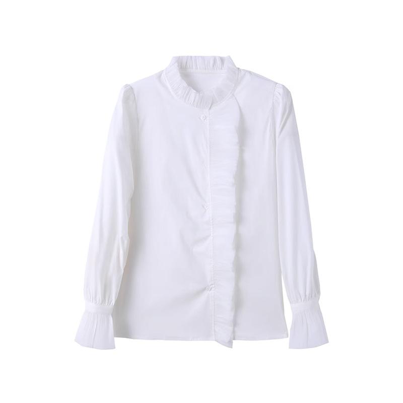 Jerri C Polplin Blouse – White  | Dame Skjorter & Bluser Dame Dame